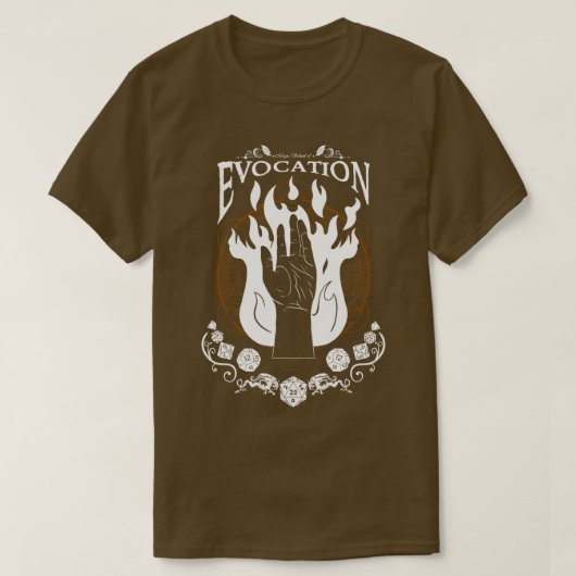 Evocation RPG Magic School White T-Shirt (Design vorne)