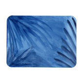 Evocative Abstrakt Blue Rays Aquarellmalerei Magnet (Horizontal)