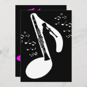 evocative clarinet feiertagskarte (Vorne/Hinten)