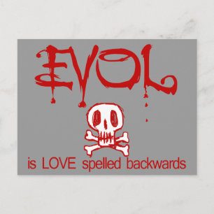 Evol ist Liebe rückgeschrieben Postkarte