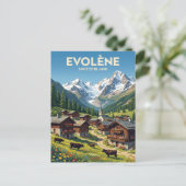 Evolène Schweiz Postkarte (Stehend Vorderseite)