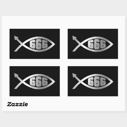 Evolution - 666 rechteckiger aufkleber (Blatt)