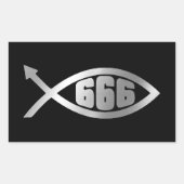 Evolution - 666 rechteckiger aufkleber (Vorderseite)