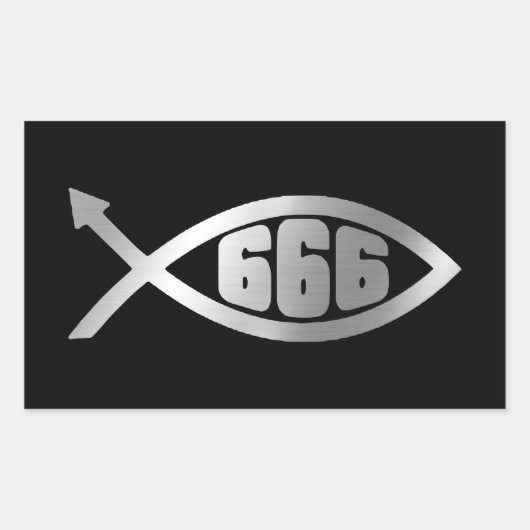 Evolution - 666 rechteckiger aufkleber (Vorderseite)