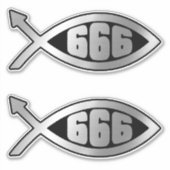 Evolution - 666 x 2 aufkleber (Vorderseite)