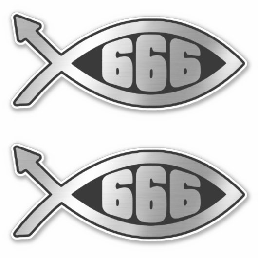 Evolution - 666 x 2 aufkleber (Vorderseite)