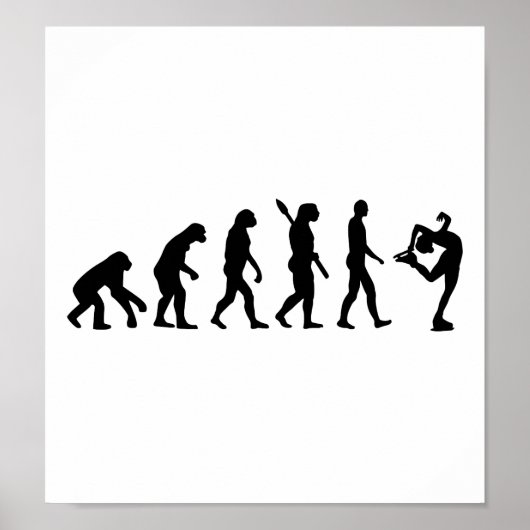 Evolution Abbildung Skaten Poster (Vorne)