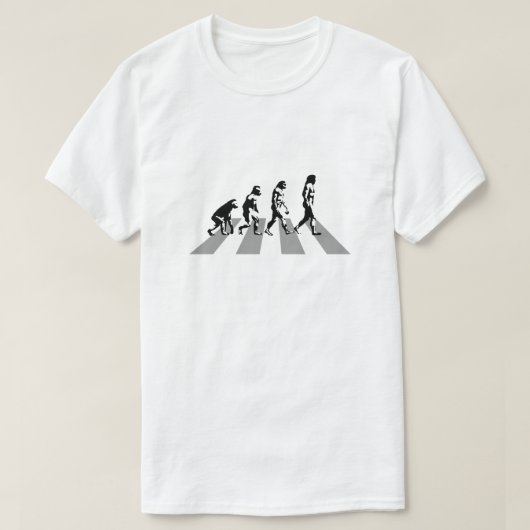 Evolution - Abtei-Straßen-Parodie T-Shirt (Design vorne)