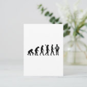 Evolution Accordion Spieler Postkarte (Stehend Vorderseite)