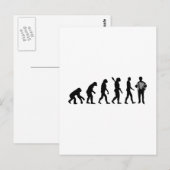 Evolution Accordion Spieler Postkarte (Vorne/Hinten)