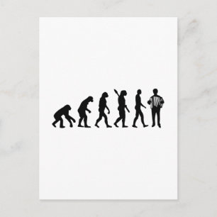 Evolution Accordion Spieler Postkarte