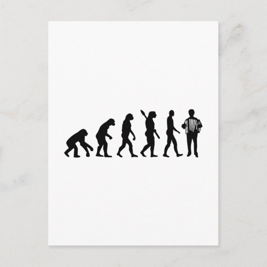 Evolution Accordion Spieler Postkarte (Vorderseite)