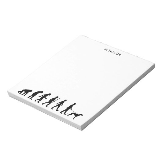 Evolution an den Greyhound-Eigentümer Notizblock (Rotiert)