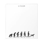 Evolution an den Greyhound-Eigentümer Notizblock (Vorderseite)