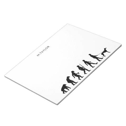 Evolution an den Greyhound-Eigentümer Notizblock (angewinkelt)