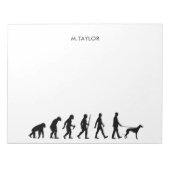 Evolution an den Greyhound-Eigentümer Notizblock (Vorderseite)