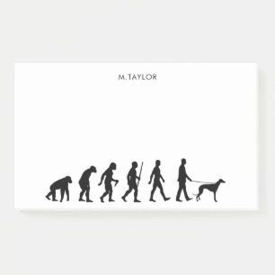 Evolution an Greyhound-Eigentümer Post-it Klebezettel