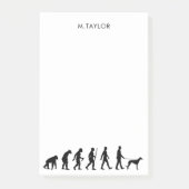 Evolution an Greyhound-Eigentümer Post-it Klebezettel (Vorderseite)