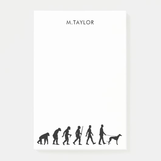 Evolution an Greyhound-Eigentümer Post-it Klebezettel (Vorderseite)