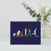 Evolution Argentiniens Fußball-Futbol Postkarte (Stehend Vorderseite)