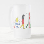 Evolution argentinischen Fußball Argentinien Mattglas Bierglas (Vorderseite Links)