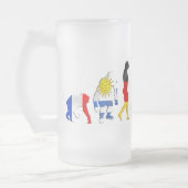 Evolution argentinischen Fußball Argentinien Mattglas Bierglas (Links)