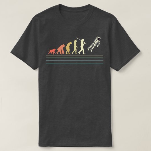 Evolution Astronaut Funny Cosmonaut Moon Landung P T-Shirt (Design vorne)