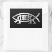 Evolution - Atheist Rechteckiger Aufkleber (Tasche)