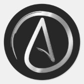 Evolution - Atheist Runder Aufkleber (Vorderseite)