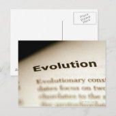 Evolution auf Seite Postkarte (Vorne/Hinten)