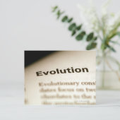 Evolution auf Seite Postkarte (Stehend Vorderseite)