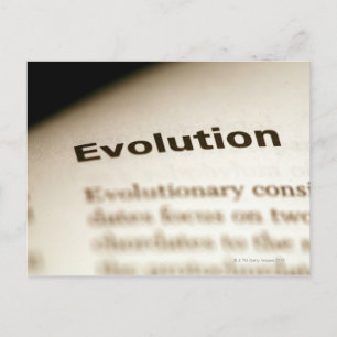Evolution auf Seite Postkarte
