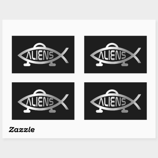EVOLUTION - AUSSERIRDISCHEN RECHTECKIGER AUFKLEBER (Blatt)
