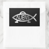 EVOLUTION - AUSSERIRDISCHEN RECHTECKIGER AUFKLEBER (Tasche)