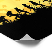 Evolution Badminton Bright Badminton Player Gesche Poster (Ecke)