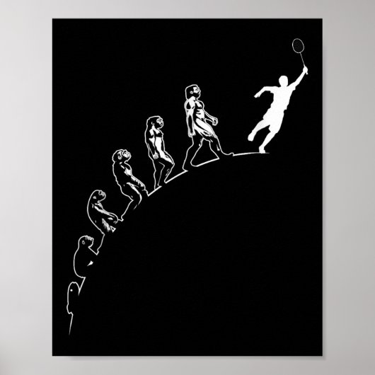 Evolution Badminton Federball Kunst Sport Poster (Vorne)