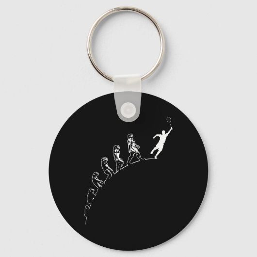 Evolution Badminton Federball Kunst Sport Schlüsselanhänger (Vorderseite)