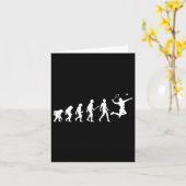 Evolution Badminton Geschenk für Badminton Spieler Karte (Gelbe Blume)