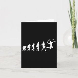 Evolution Badminton Geschenk für Badminton Spieler Karte