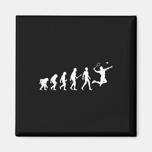 Evolution Badminton Geschenk für Badminton Spieler Magnet (Vorne)