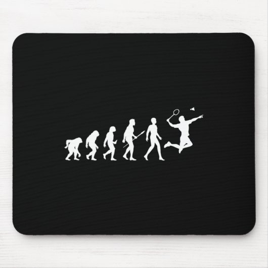 Evolution Badminton Geschenk für Badminton Spieler Mousepad (Vorne)