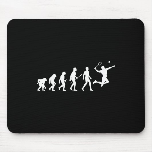 Evolution Badminton Geschenk für Badminton Spieler Mousepad (Vorne)
