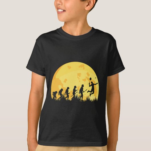 Evolution Badminton Helles Badminton-Spieler-Gesch T-Shirt (Vorderseite)