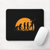 Evolution Badminton Player _ Racket Shuttle Mousepad (Mit Mouse)