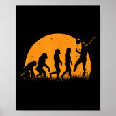 Evolution Badminton Player _ Racket Shuttle Poster (Vorne)