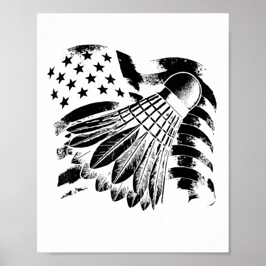 Evolution Badminton Player Shuttle Racket Poster (Vorne)