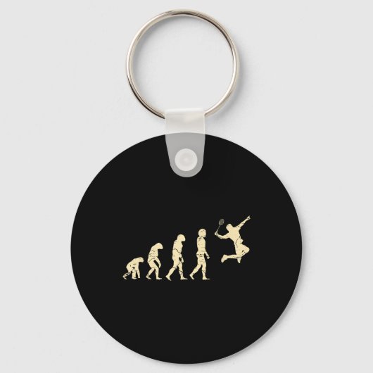 Evolution Badminton Player Shuttle Racket Schlüsselanhänger (Vorderseite)