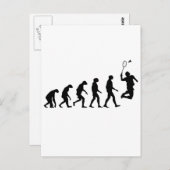 Evolution Badminton Postkarte (Vorne/Hinten)