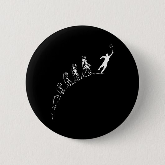 Evolution Badminton Shuttle Art Sports Button (Vorderseite)