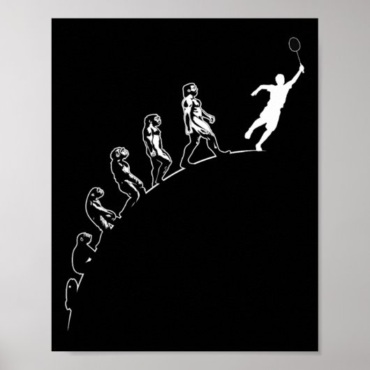 Evolution Badminton Shuttle Art Sports Poster (Vorne)